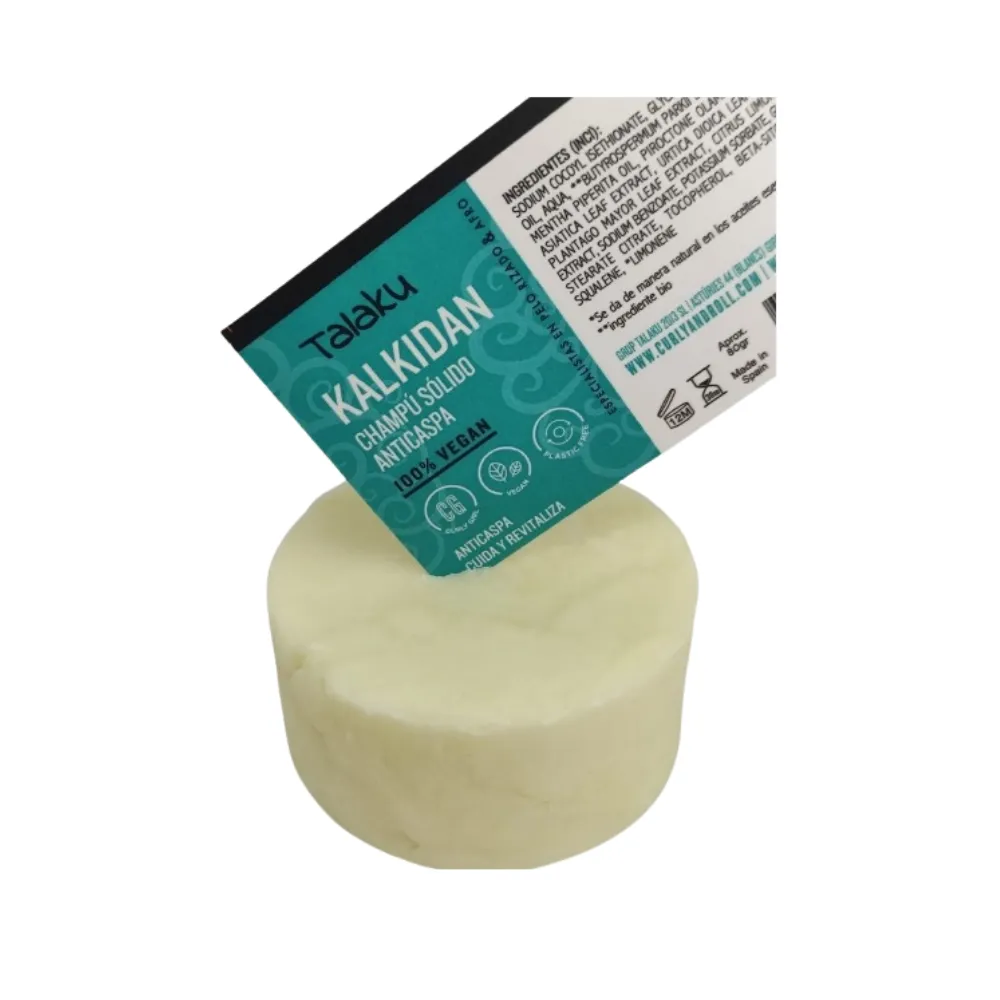 Talaku Champú Sólido Anticaspa Kalkidan 80g — frontal